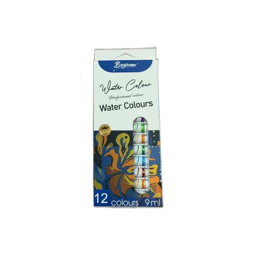 Set 12 acuarele in tuburi de 9 ml — Ambalaj alb