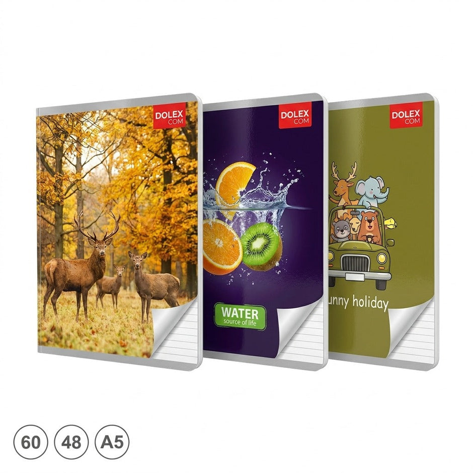 Caiet A5 dictando, 48 file, 60 g/mp — 1 caiet