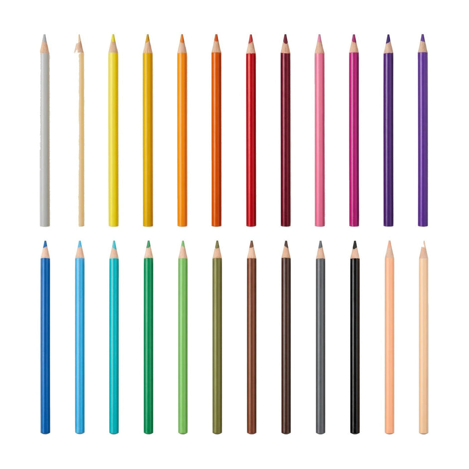 Set 24 creioane colorate wood-free