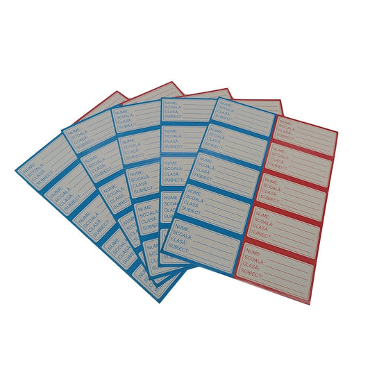 Etichete scolare pentru caiete, 10 bucati pe set