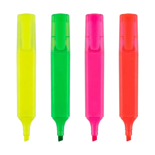 Set de 4 evidentiatoare neon
