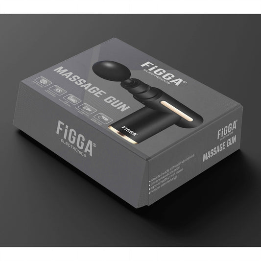 Aparat de masaj tip pistol, 4 capete, acumulator 2800mAh, Negru - 2