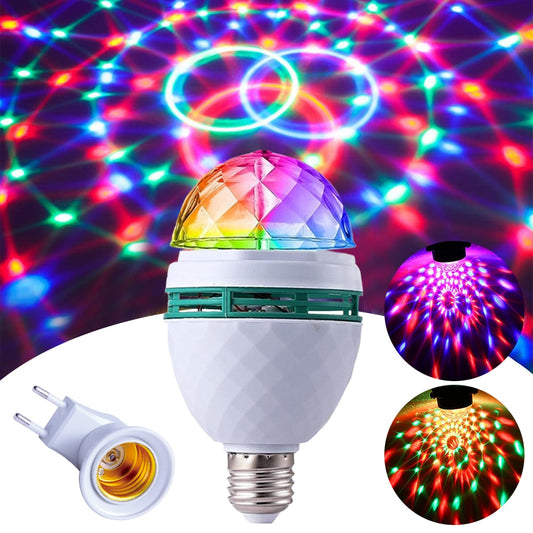 Bec Rotativ LED Disco E27, 3W, Cu Adaptor Priză Inclus - 2