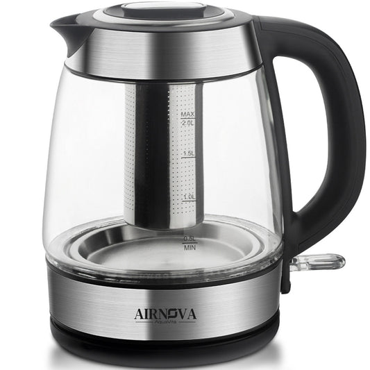 Fierbător de apă cu filtru pentru ceai, Inox, 2200W, 2L - 2