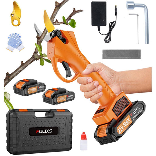 Foarfecă electrică pentru grădinărit, motor fără perii 800W, 2 baterii 21V, tăiere 30mm - 1