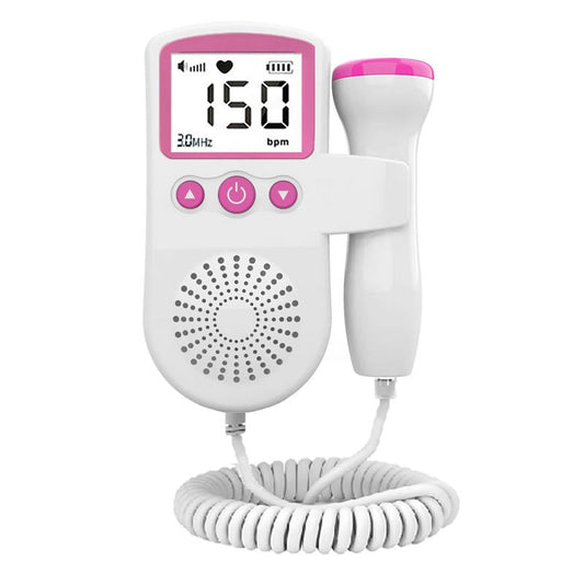 Monitor fetal portabil Doppler cu ecran LCD, 3.0 MHz, Roz - 2