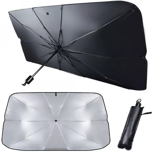 Parasolar Umbrelă Pentru Parbriz Auto, Dimensiune Mare 134x80 cm - 1