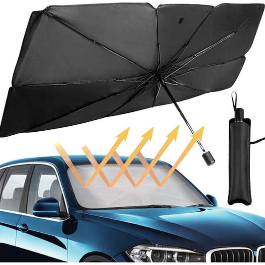 Parasolar Umbrelă Pentru Parbriz Auto, Dimensiune Mare 134x80 cm - 2