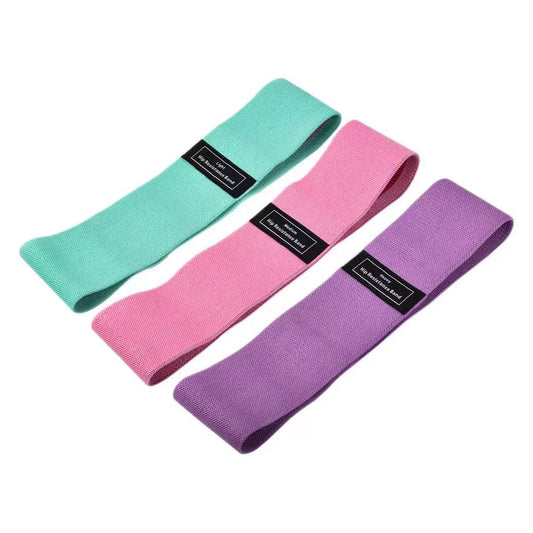 Set 3 benzi elastice de exerciții, textile anti-alunecare, pentru fese și picioare - 1