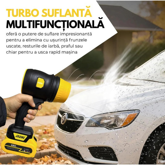 Suflantă portabilă cu acumulatori 48V, 34000 RPM (Include 2 Baterii) - 2