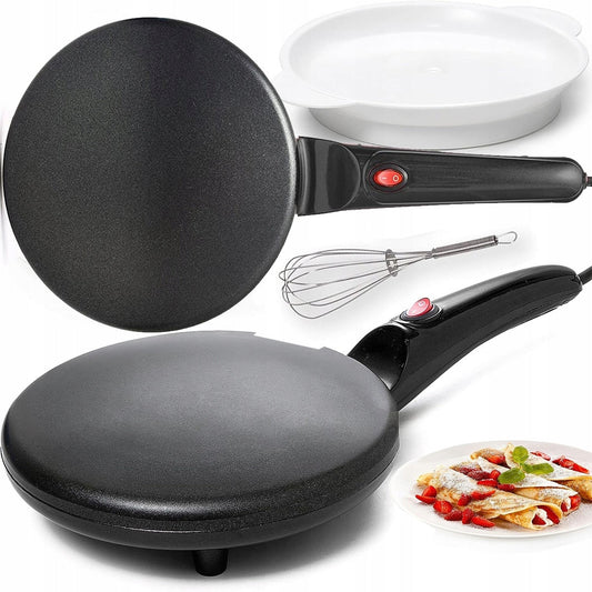 Tigaie electrică pentru clătite, 21cm, cu bol și tel incluse - 1