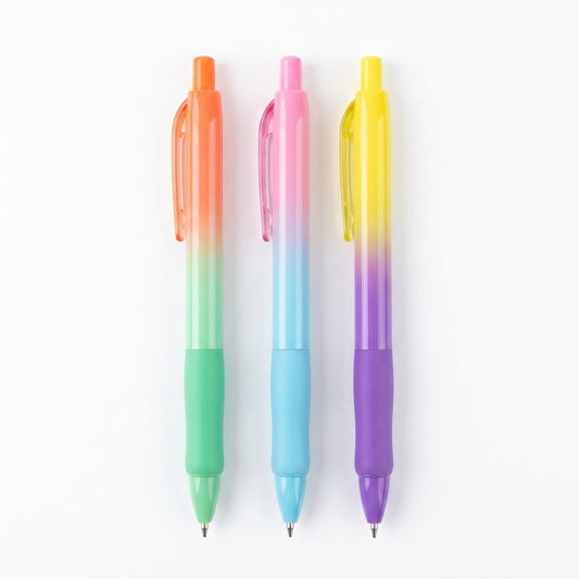 Set 3 pixuri cu gel, degrade pastel
