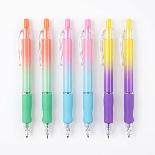 Set 6 pixuri cu gel, degrade pastel