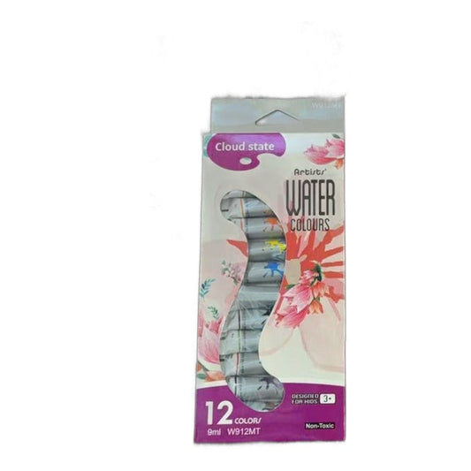 Set 12 acuarele in tuburi de 9 ml — Ambalaj roz