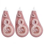 Set 3 benzi corectoare Bibaile Morandi, 6 m x 5 mm — Toate roz