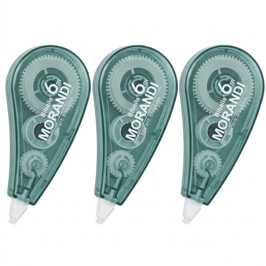 Set 3 benzi corectoare Bibaile Morandi, 6 m x 5 mm — Toate verzi