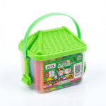 Cutie de plastilina in forma de casuta, cu toarta — Verde