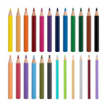 Set creioane colorate din lemn, corp hexagonal, mină reziste — 24 culori