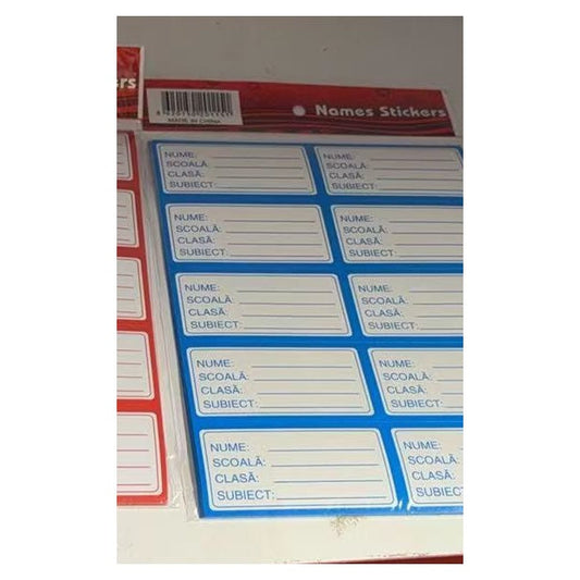 Etichete scolare pentru caiete, 10 bucati pe set — 2 seturi
