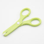Foarfeca din plastic pentru copii, lame de siguranta — Verde deschis