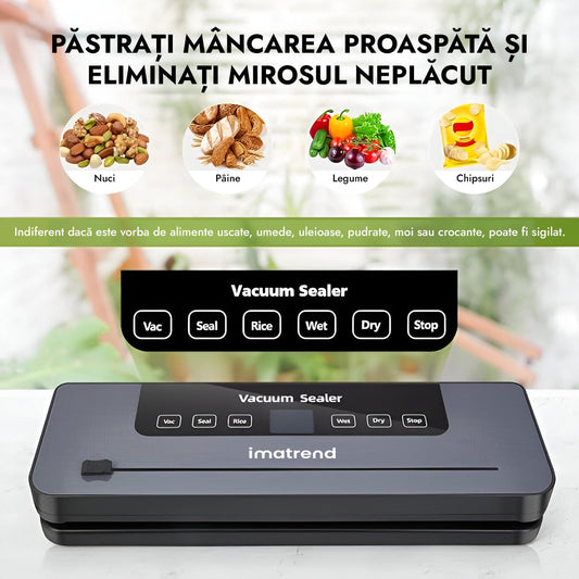 Aparat de Vidat și Sigilat Alimente, 5 Funcții, Cutter, 10 Pungi Incluse - 2