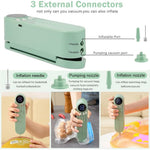 Aparat de vidat și sigilat alimente portabil, USB, 5 pungi incluse (Verde) - 6