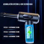Aspirator Portabil cu Suflantă Aer, USB, 6000mAh + Kit Auto Complet - 4