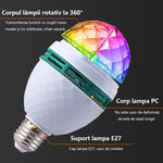 Bec Rotativ LED Disco E27, 3W, Cu Adaptor Priză Inclus - 6