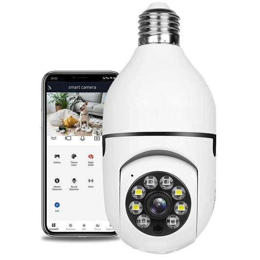 Cameră de supraveghere tip bec Full HD 1080P cu WiFi și Rotire 355° - 1