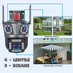 Cameră de Supraveghere Triplă WiFi, 2 MP, Zoom 5X, Exterior/Interior - 4