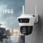 Cameră Supraveghere WiFi cu 2 Lentile, 6MP, IP66 Exterior, Night Vision Color - 3