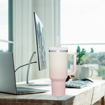 Cană termică mare 1200ml cu izolație dublă și capac, cu pai