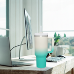 Cană termică mare 1200ml cu izolație dublă și capac, cu pai