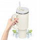Cană termică mare 1200ml cu izolație dublă și capac (Alb)