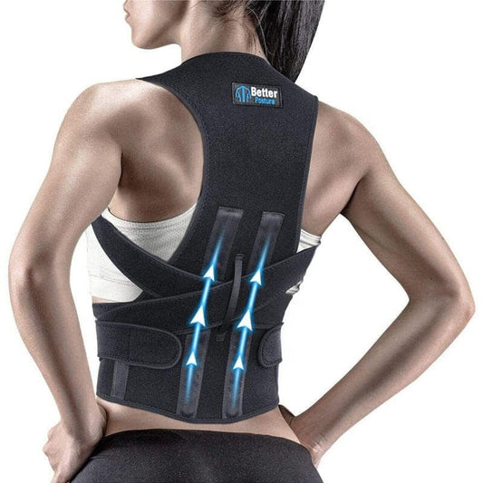 Corset Pentru Corectarea Coloanei, Reglabil, Talie 80-110 cm, Negru - 1