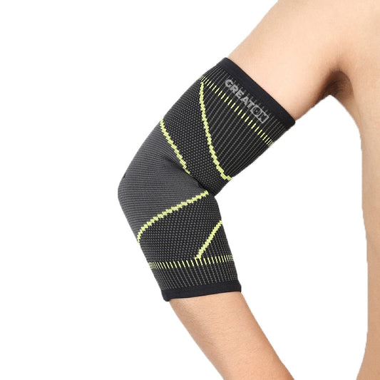 Cotiera Elastica GREATON – Fasa Compresiva Pentru Protectia Cotului, Marime Universala, Negru Cu Verde - 1