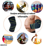 Cotiera Elastica GREATON – Fasa Compresiva Pentru Protectia Cotului, Marime Universala, Negru Cu Verde - 5