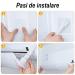 Deflector aer condiționat universal, extensibil 56-108 cm, alb - 4