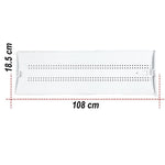 Deflector aer condiționat universal, extensibil 56-108 cm, alb - 5