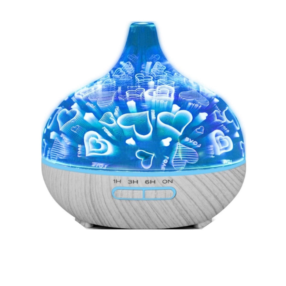 Difuzor Aromaterapie Ultrasonic 400ml, Efect 3D și 7 Culori LED - 1