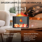Difuzor de aromă cu sare himalayană 3 în 1, 250ml + 10 uleiuri - 6