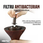 Difuzor de aromaterapie tip vază, 130ml, LED 7 culori, Maro Închis - 4