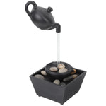 Fântână de birou cascadă zen, negru mat, 27 cm - 1
