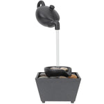 Fântână de birou cascadă zen, negru mat, 27 cm - 5