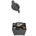 Fântână de birou cascadă zen, negru mat, 27 cm - 6