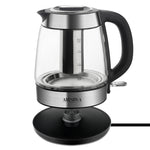 Fierbător de apă cu filtru pentru ceai, Inox, 2200W, 2L - 3