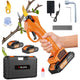 Foarfecă electrică pentru grădinărit, motor fără perii 800W, 2 baterii 21V, tăiere 30mm