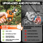Foarfecă electrică pentru grădinărit, motor fără perii 800W, 2 baterii 21V, tăiere 30mm - 6