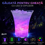 Frapieră LED cu Boxă Bluetooth, Lumină RGB 7 Culori, Reîncărcabilă USB - 3