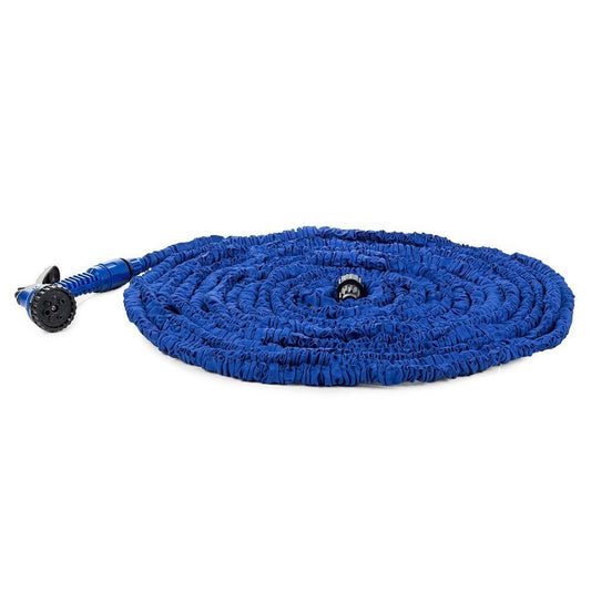 Furtun de grădină extensibil 15-45m, cu pistol de stropit 7 moduri, albastru - 1